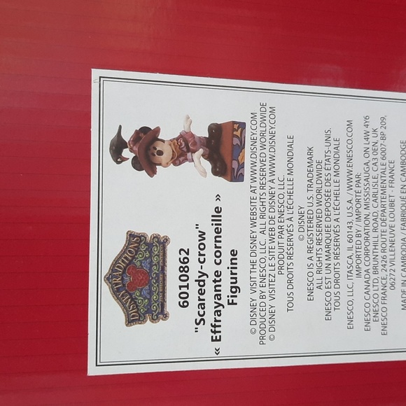 NWT.  Jim Shore Disney Traditions Mickey "Scaredy-Crow" #6010862 - Picture 7 of 7